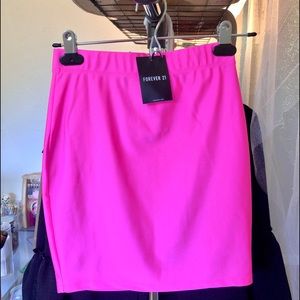 Hot Pink Forever 21 Mini Skirt
